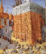 Jean Fouquet, The building of the temple to jerusalem, from Flavius Josephus De antiquity skills and wars of the Jews